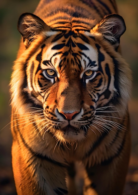 A tiger looking at the camera