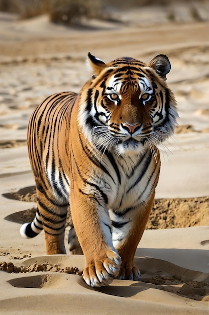 Photo tiger in the nature