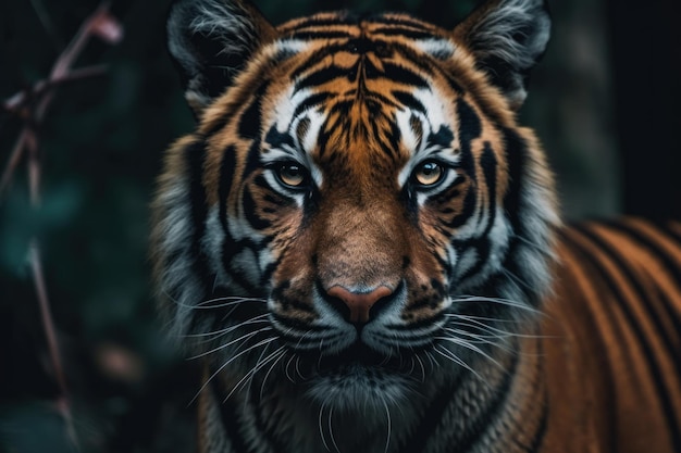 Tiger portrait of a bengal tiger