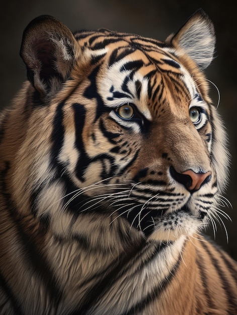 Tiger realistically photo portrait generative ai