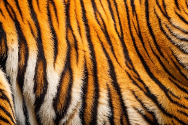 Photo tiger skin pattern closeup for background user