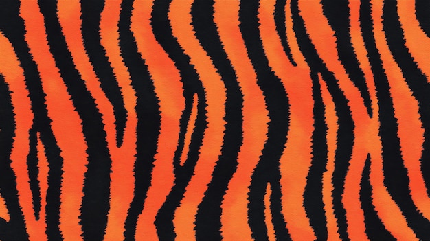 Photo tiger stripes vibrant orange and black seamless pattern topdown view bright studio lighting