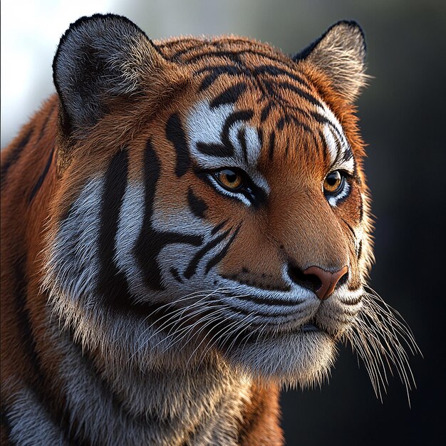 Photo a tiger that is brown and white