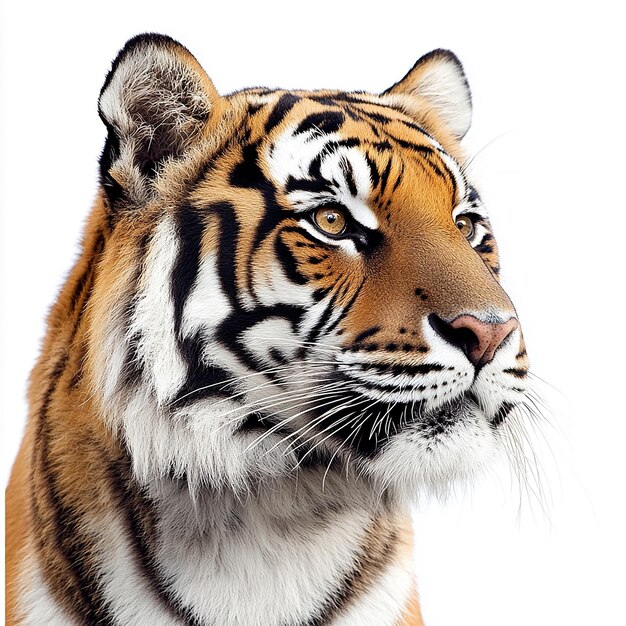 a tiger that is white and has a brown face