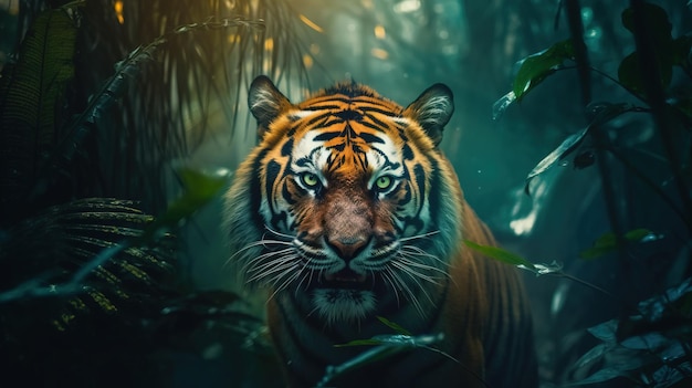 A tiger in a tree Generative AI Art