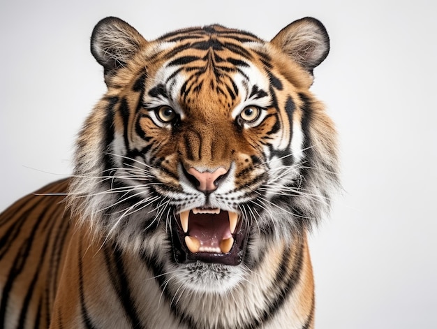 Tiger on a white background