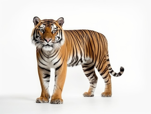 Tiger on a white background