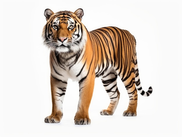 Tiger on a white background