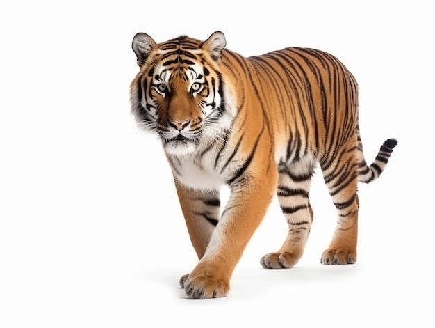 Tiger on a white background