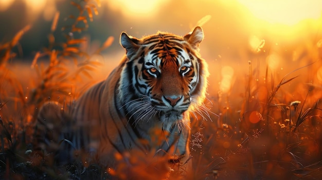 A tiger in the wild