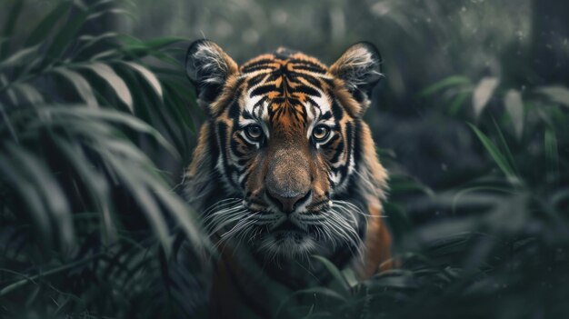 A tiger in the wild