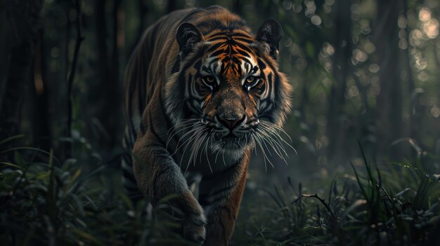 A tiger in the wild