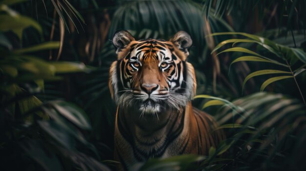 A tiger in the wild