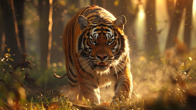 A tiger in the wild