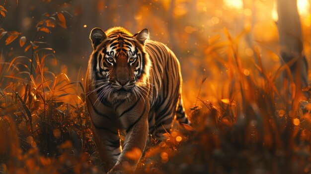 A tiger in the wild