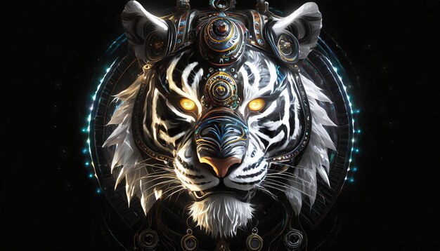 a tiger with a colorful head that says quot the name of the tiger quot