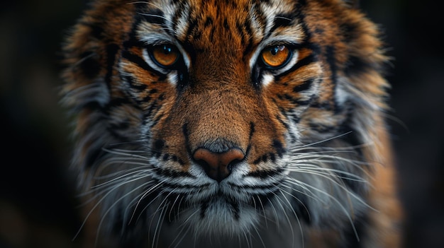 Photo a tiger with a fierce look on its face