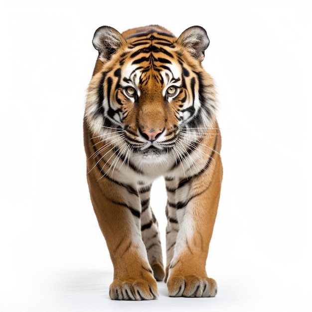 Tiger with white background high quality ultra hd