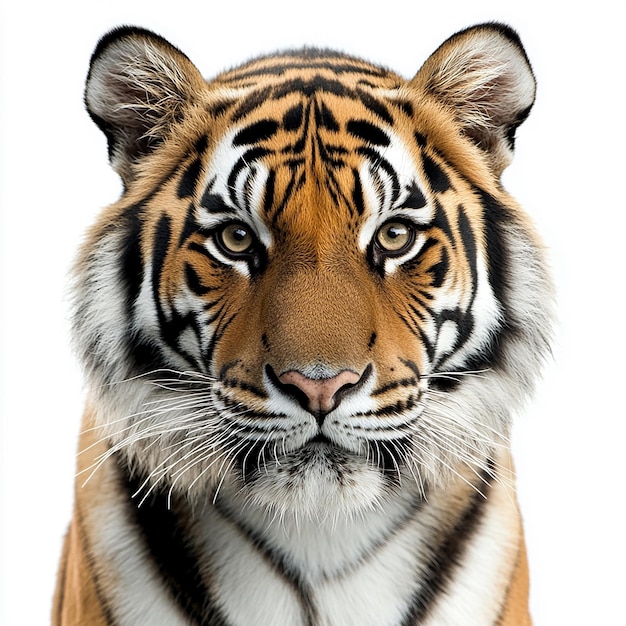 A tiger with white background