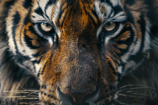 Tigers Intense Stare Exudes Fierce Power