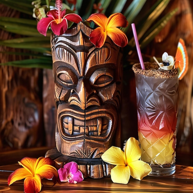 Photo tiki bar theme decoration