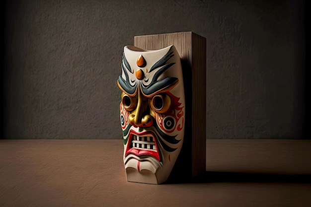 Tiki mask kabuki native theater culture of japan