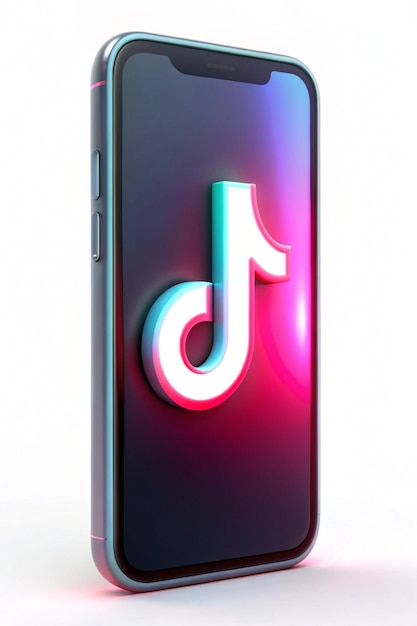 Photo tiktok icon on smartphone screen