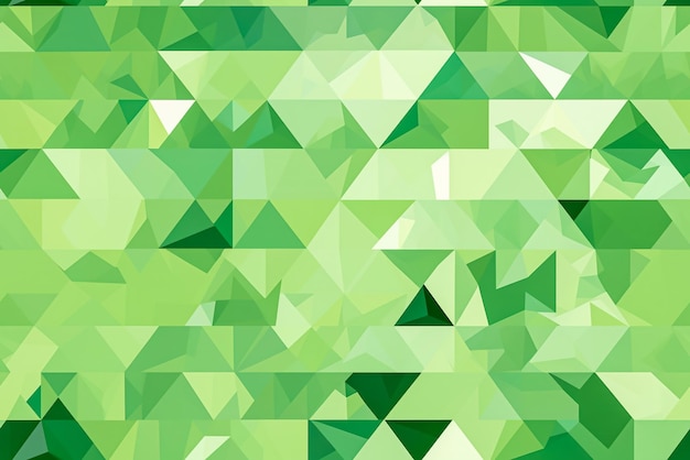 Tile seamless abstract background with green triangles Generative AI