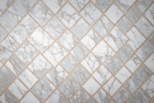 A tile that is white and brown in color