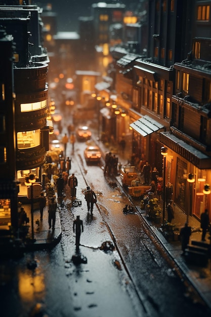 tilt shift anamorphic analog photograph of blade runner 2049