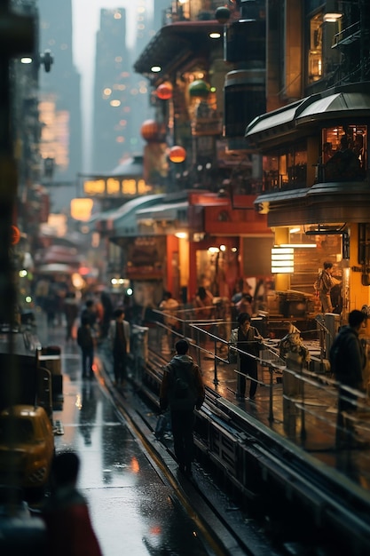 tilt shift anamorphic analog photograph of blade runner 2049