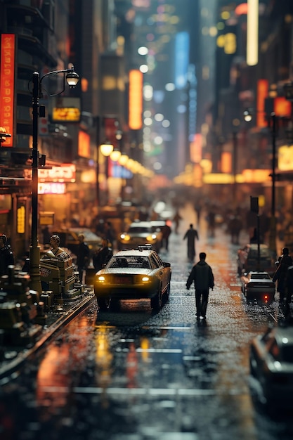 tilt shift anamorphic analog photograph of blade runner 2049