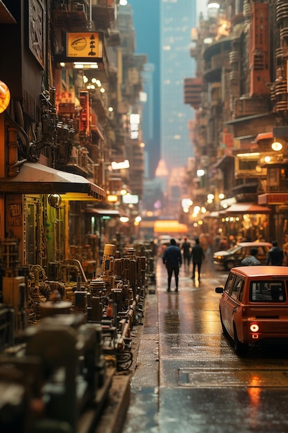 tilt shift anamorphic analog photograph of blade runner 2049