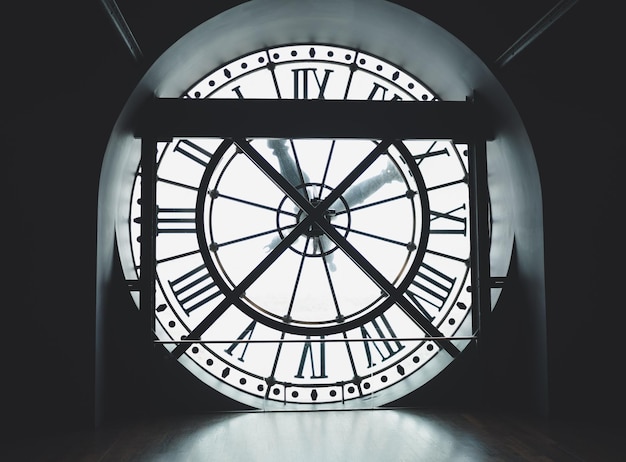 Time is running out concept Inside Orsay Museum in Paris a big clock