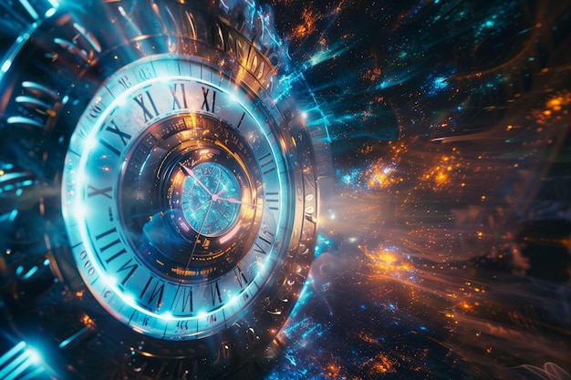 time travel background wallpaper AI generated image