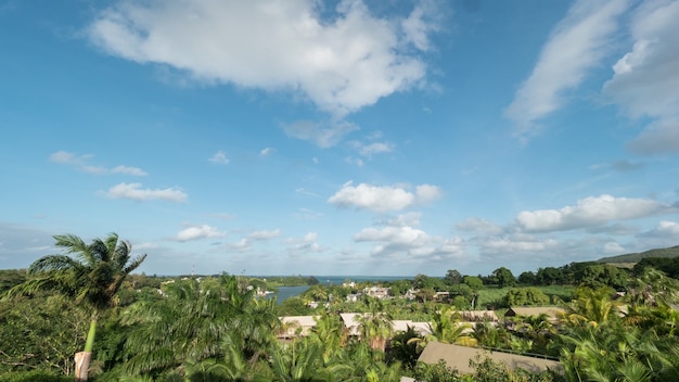 Timelapse of clouds over mauritius island