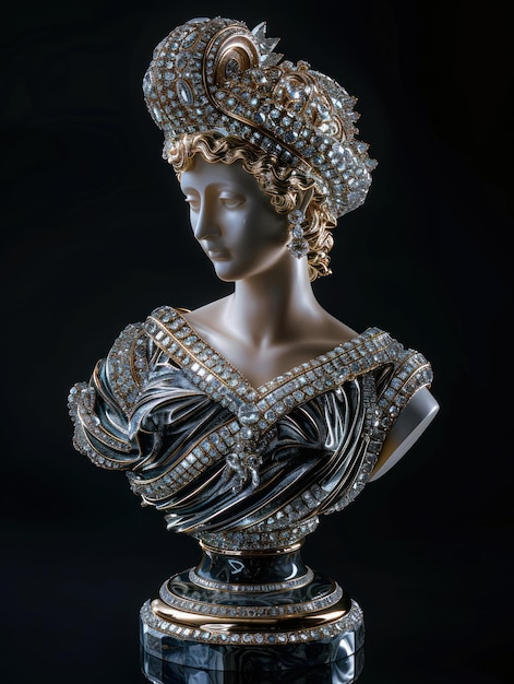 Timeless artistry greek woman bust sculpture exquisite product of creative talent material skill capturing initial charm aesthetic principles of ancient greek sculptural tradition