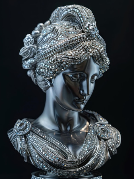 Timeless artistry greek woman bust sculpture exquisite product of creative talent material skill capturing initial charm aesthetic principles of ancient greek sculptural tradition