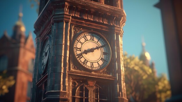 Photo timeless clock tower ai generate