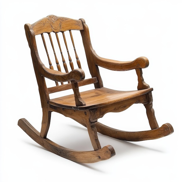 Timeless rustic oak rocking chair ideal for cozy moments and reading by the window