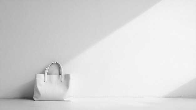 Photo a timeless white leather handbag