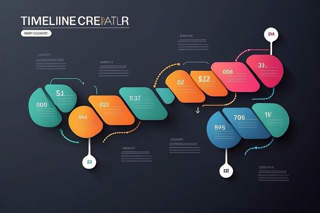 Photo timeline creator infographic template 5 step timeline journey calendar