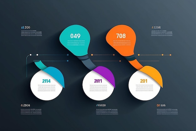 Photo timeline infographic template 4 step timeline journey calendar flat simple