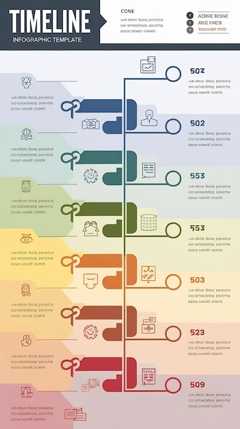 Timeline infographic template with 15 elements with place for your icons and text vector eps10 i