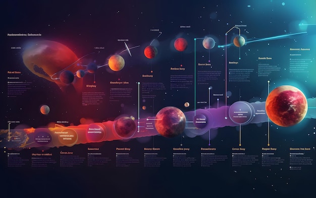 timeline infographic with milestones