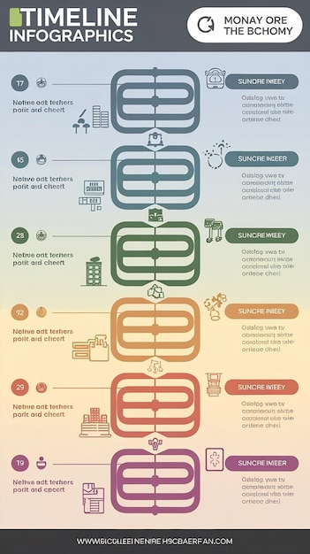 Timeline infographics process chart workflow