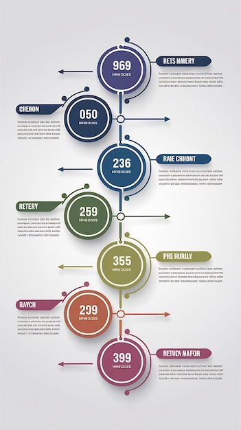 Photo timeline infographics template with six circles vector eps10 illustration