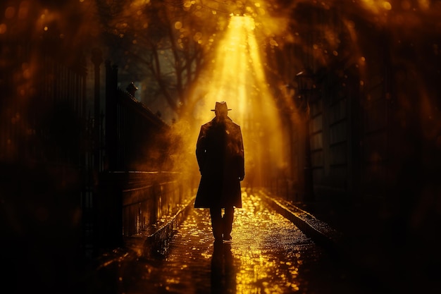 A timetraveling detective solving mysteries across different epochs of historyA man with a hat walks through a dark tunnel Fire illuminates his path