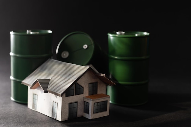 Tin barrels and house mockup