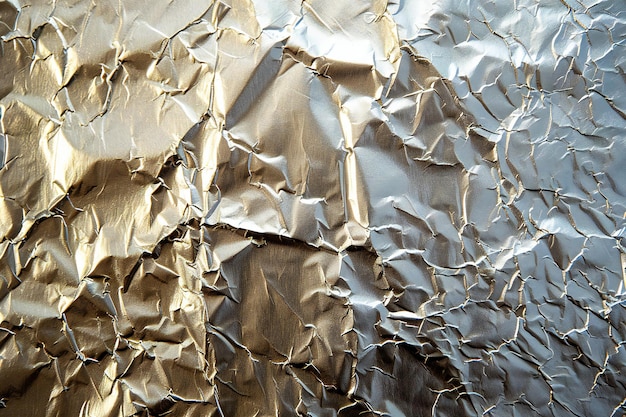 Photo tin foil crumpled texture background